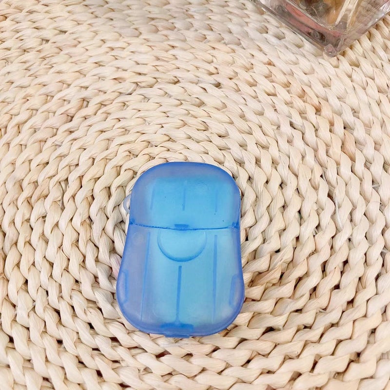 Generic Travel disposable soap tablets bath supplies portable small soap tablets hand soap Paper 20 pieces40 pieces of blue 40 pieces of blue 