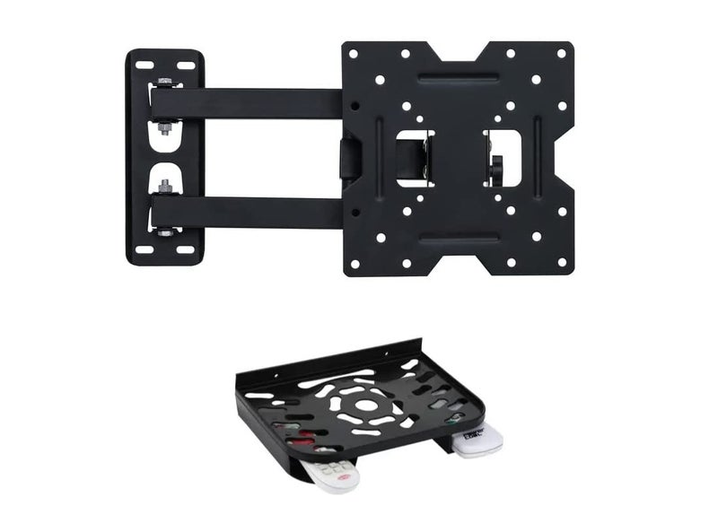 RISSACHI® Heavy Duty TV Wall Mount Stand for 14–42 Inch LED | Rotatable, Swivel Adjustable Movable TV Bracket with Set Top Box Stand| Universal VESA Wall Mount up to 30kg - Image 1
