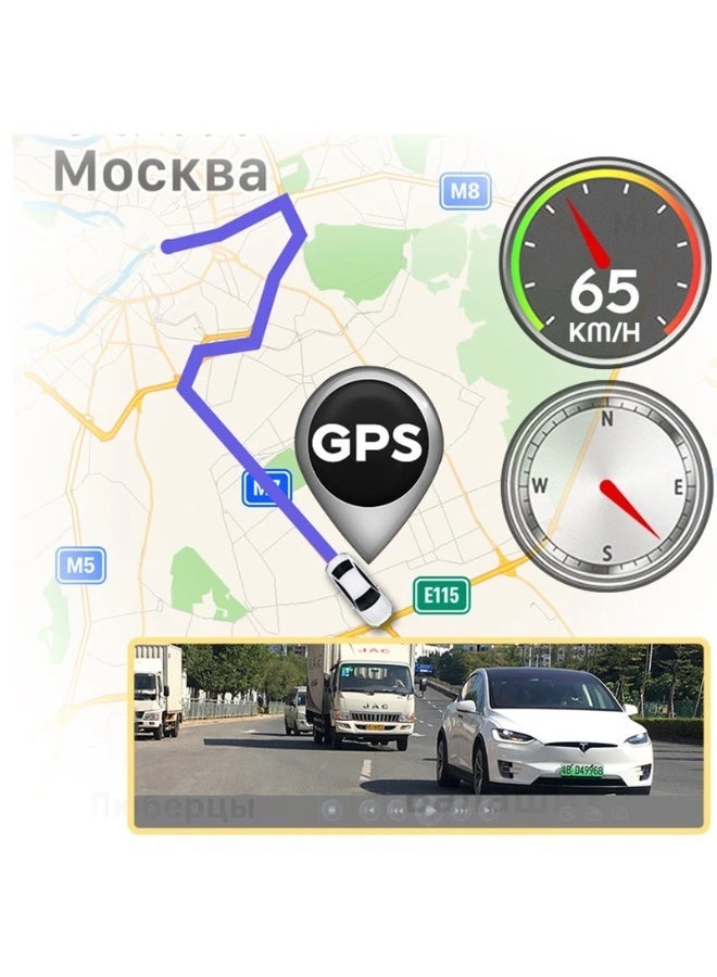 12 inch 4K+2K rearview mirror camera dash cam with GPS WIFI - Image 5