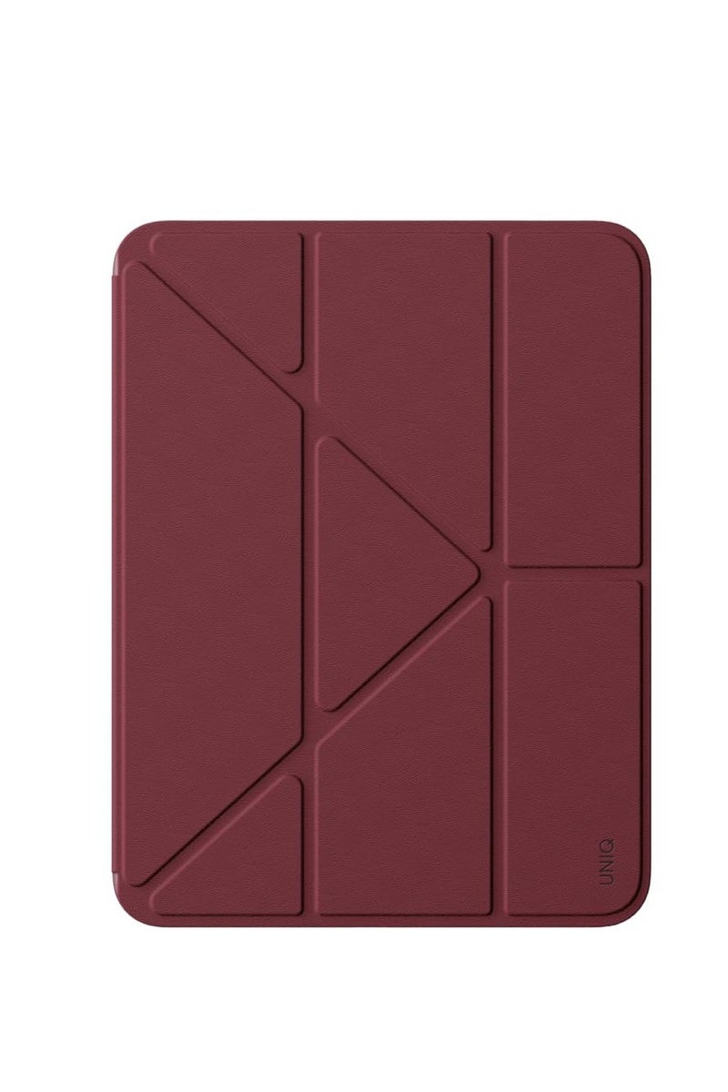 iPad Pro 11 2024 Case, Smart Folio Stand Slim Auto Sleep/Wake Cover, with Pencil Slot, Clear Back Cover, Burgundy - Image 1