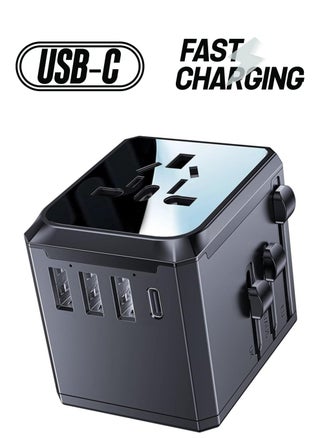 Universal Travel Adapter with 4 Ultra-Fast USB Port and 1 Type C Power Socket Worldwide Plugs UK EU US AU Auto Switch - pzsku/Z832004CE616776AB541DZ/45/1747284178/4106dfd2-69a4-462c-a4f7-df8f3bac1a5d