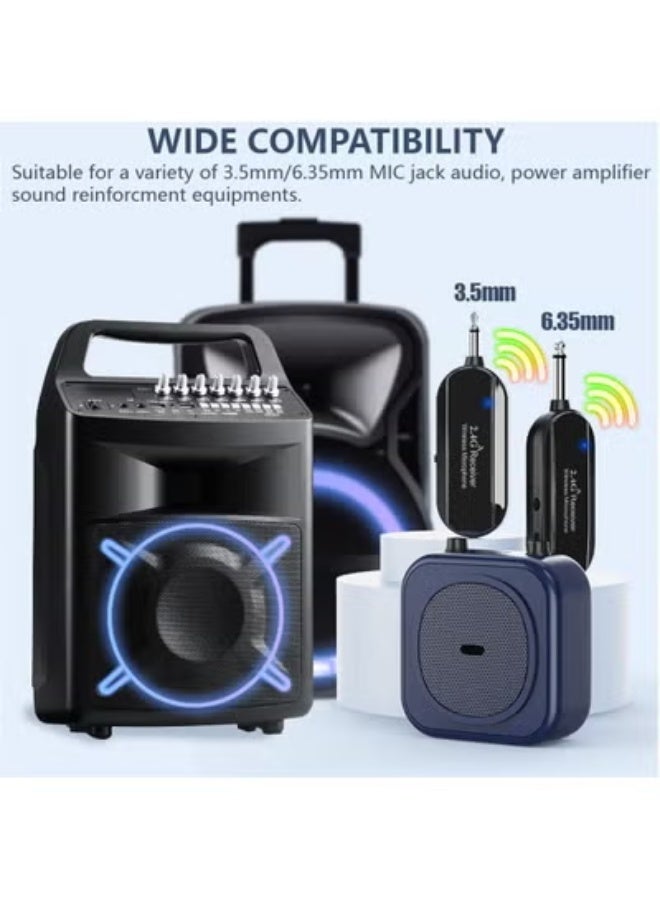 KASTWAVE Wireless Microphone Headset and Handheld Mic Combo, 160ft Range, 2.4G Dual-Mode Headset Microphone for Voice Amplifier, PA System, Teaching, Singing, Fitness - Image 2