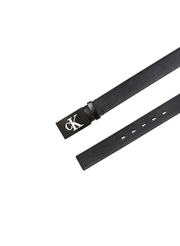CALVIN KLEIN Black/Matte Black Logo Hole Allocated Belt for Men | Best Price UAE