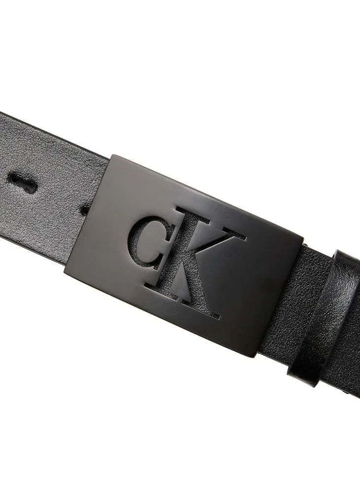 CALVIN KLEIN Black/Matte Black Logo Hole Allocated Belt for Men | Best Price UAE