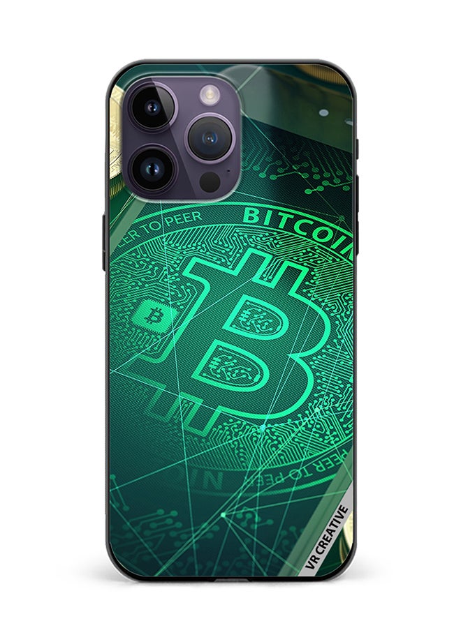 VR CREATIVE Protective Case Cover For Apple iPhone 16 Pro Max Bitcoin Design Multicolour