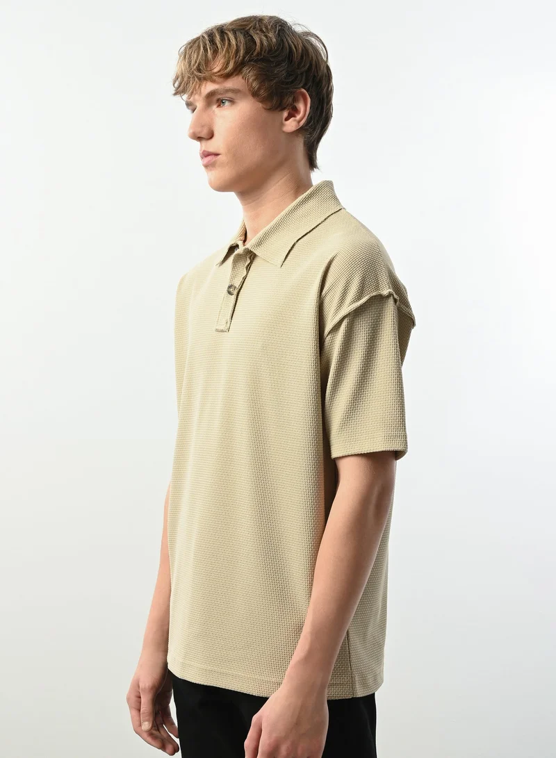Marrakech Short Sleeves Polo Shirt for Men – Beige