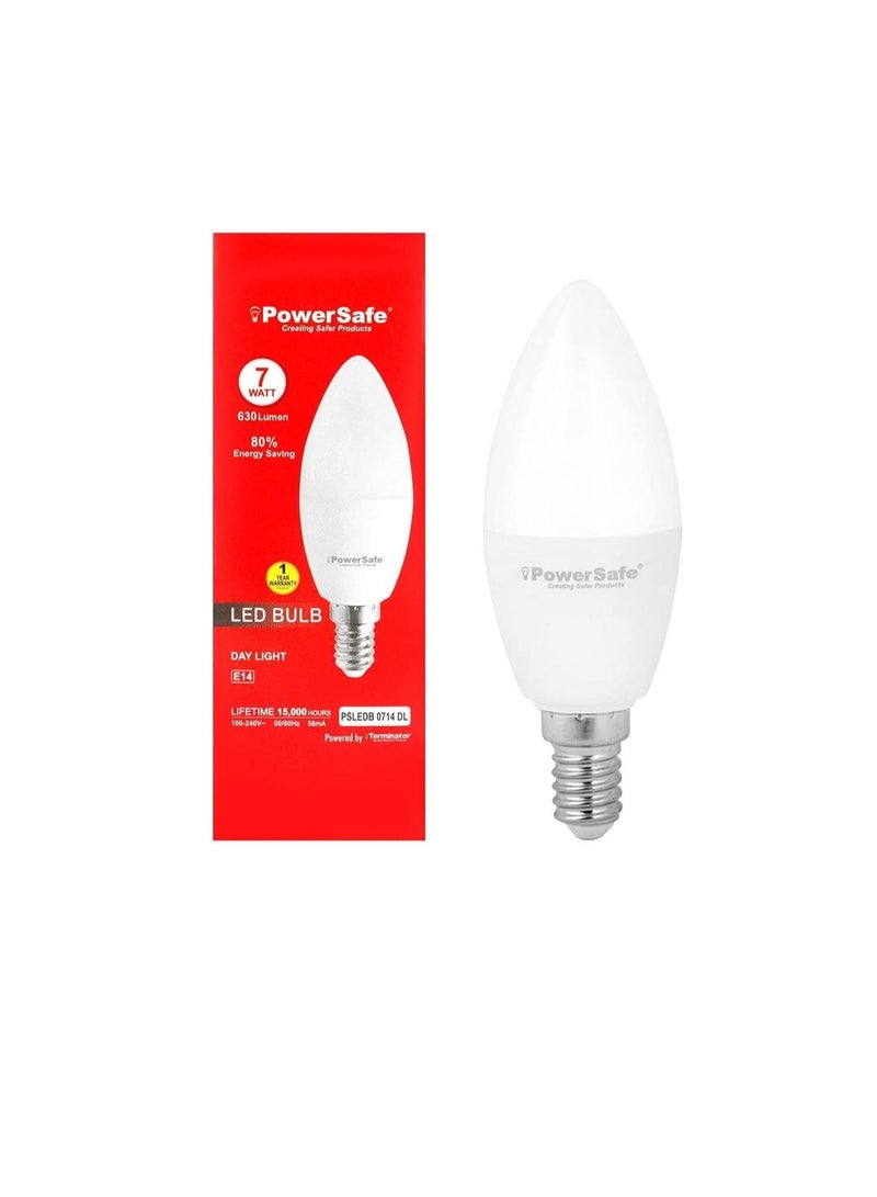 PowerSafe Energy Saving 7W LED Candle Bulb E14 Holder with Surge Protection ESMA Approved Pack of 10 WHITE - Image 3
