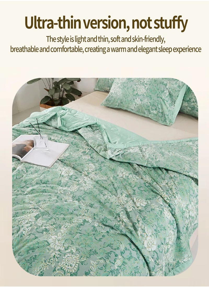 Generic - Ultra-thin Summer Cotton Air Conditioning Quilt, Summer Cooling Quilt 100% cotton thin quilt, suitable for dormitory, home, office, out of use - Image 1