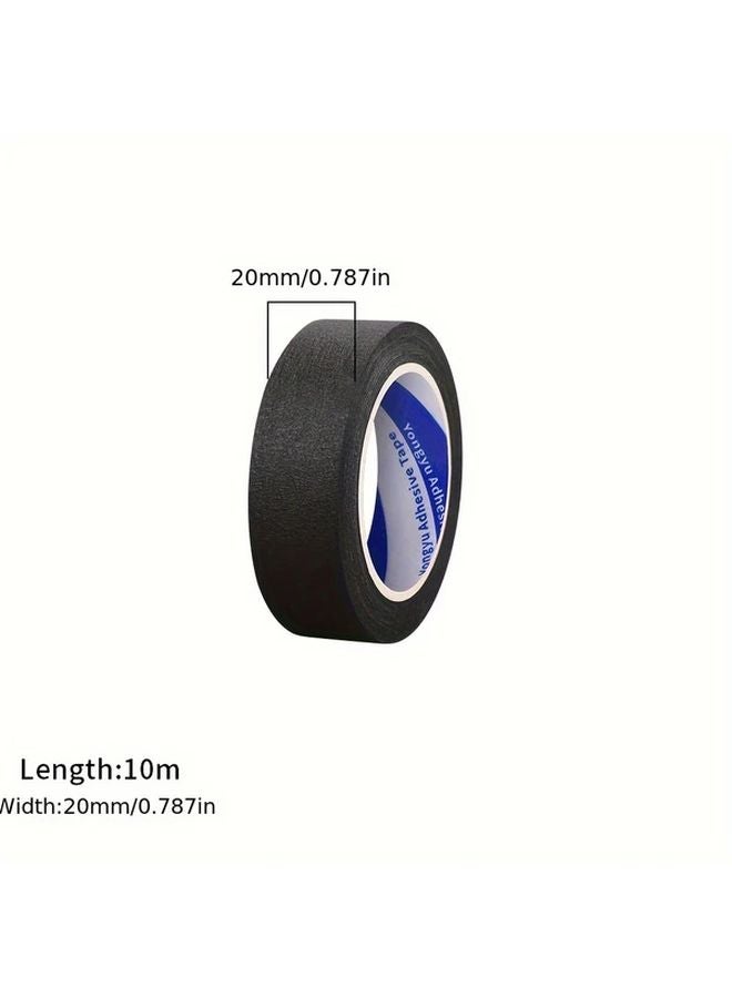 10 Meter Black Masking Tape 20mm Wide Easy Tear Paintable Paper Tape for DIY Painting - Image 1