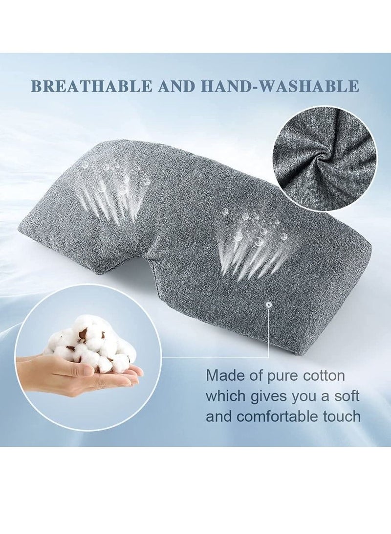 Generic Cotton Sleep Mask Blindfold Cover Soft Portable Blackout Comfortable Breathable Eye Masks for Sleeping Adjustable Blinder Blindfold Airplane Travel Eyepatch Best Night Companion Eyeshade for Women M  - Image 3