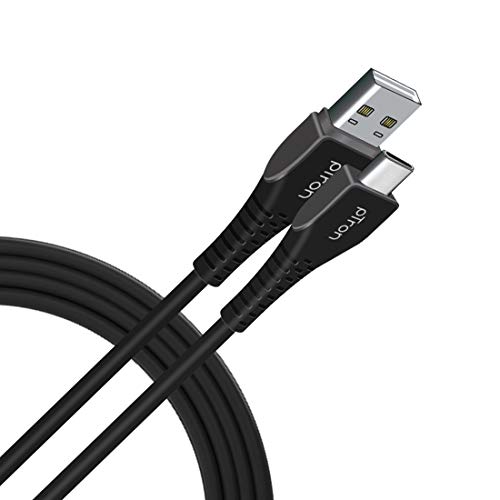 pTron USB-A to Type-C 2.4A Fast Charging Cable compatible with Android Phones/Tablets, 480mbps Data Transfer Speed, Made in India, Solero T241 Tangle-free Type-C USB Cable (Round, 1M, Black) - Image 1
