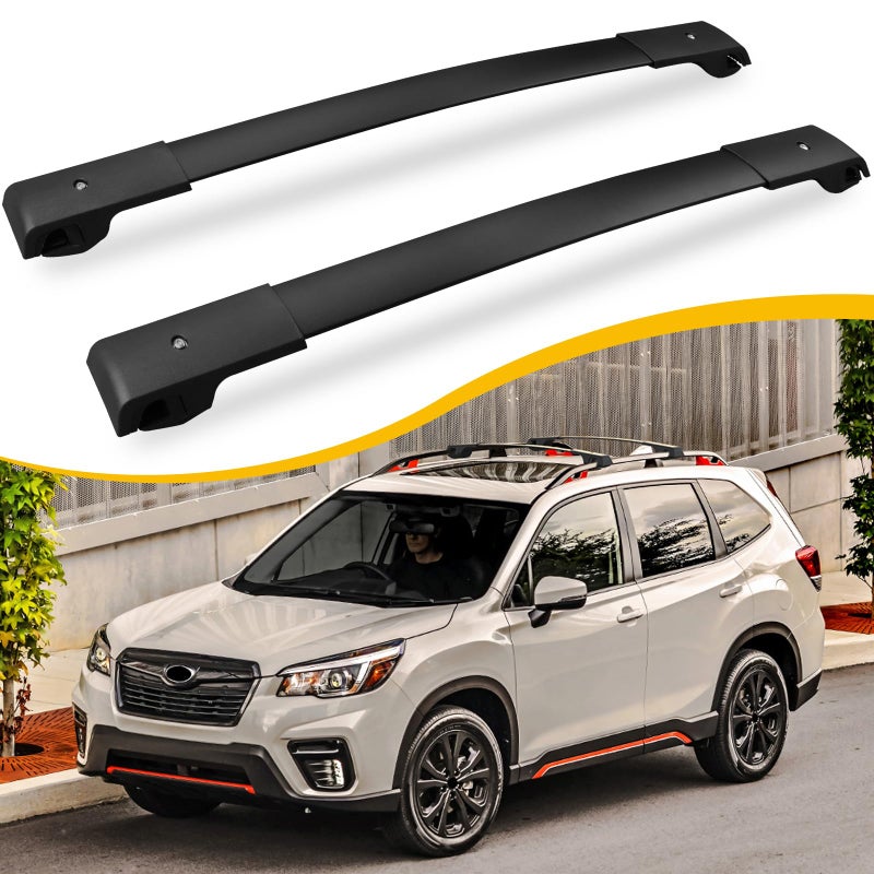 EZREXPM Cross Bars Roof Rack Fit for 20142024 Subaru Forester 20132025 XV Crosstrek 20122019 Impreza 20222025 Outback Wilderness Cargo Carrier with Raised Side Rails