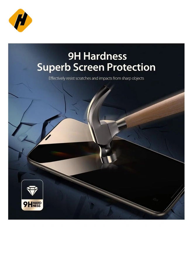 HuHa iPhone 11 Pro Max Privacy Screen Protector, Premium Tempered Glass Screen Protector, Anti-Scratch, Bubble Free, Face-ID, 9H Hardness, Scratch Resistant Privacy Glass  - Image 5