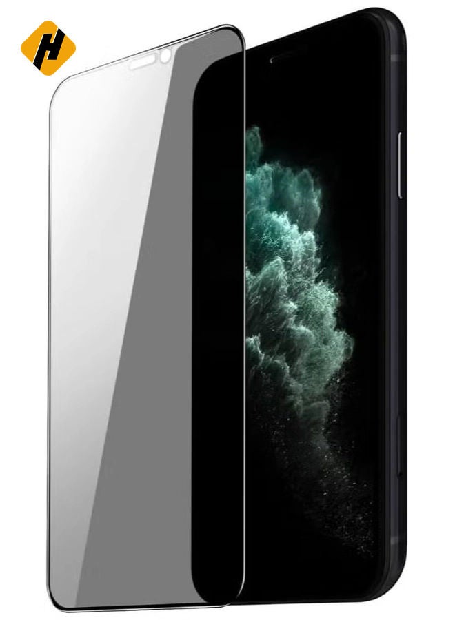 HuHa iPhone 11 Pro Max Privacy Screen Protector, Premium Tempered Glass Screen Protector, Anti-Scratch, Bubble Free, Face-ID, 9H Hardness, Scratch Resistant Privacy Glass  - Image 1