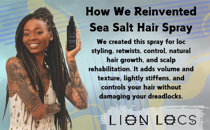 Beard Gains Lion Locs Starter Twist and Lock Spray for New Dreadlocks | Texturizes & Great for Styling - Vegan Sea Salt Mist with Essential Oils & Aloe (4oz) - Image 4