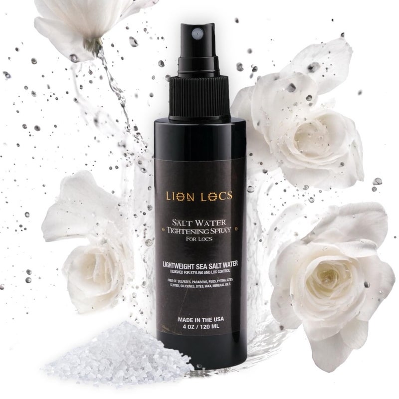 Beard Gains Lion Locs Starter Twist and Lock Spray for New Dreadlocks | Texturizes & Great for Styling - Vegan Sea Salt Mist with Essential Oils & Aloe (4oz) - Image 1