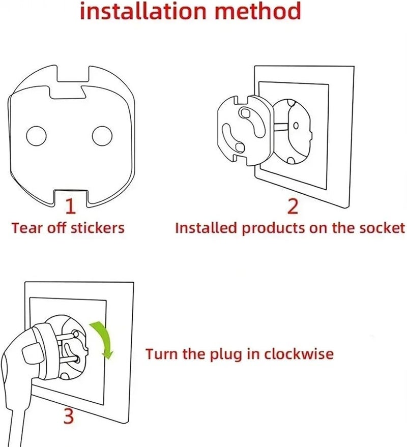 40 قطعة أغطية مقابس كهربائية آمنة لحماية الأطفال في المنزل - Image 5