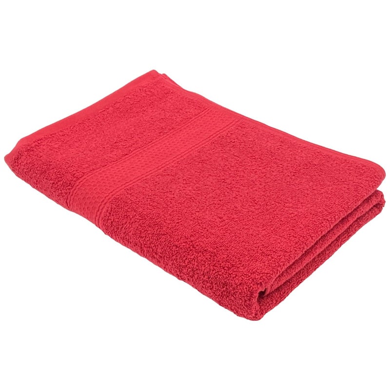 Patpug 100% Cotton Large Bath Towel 420 GSM (Red) - Image 1