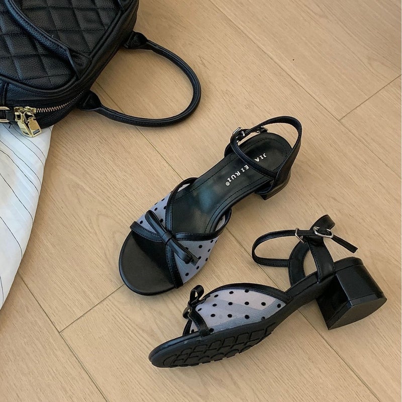 Exquisite French-Style Sandals for Women - Summer Beach Flip-Flops with Bow-Tie  Design