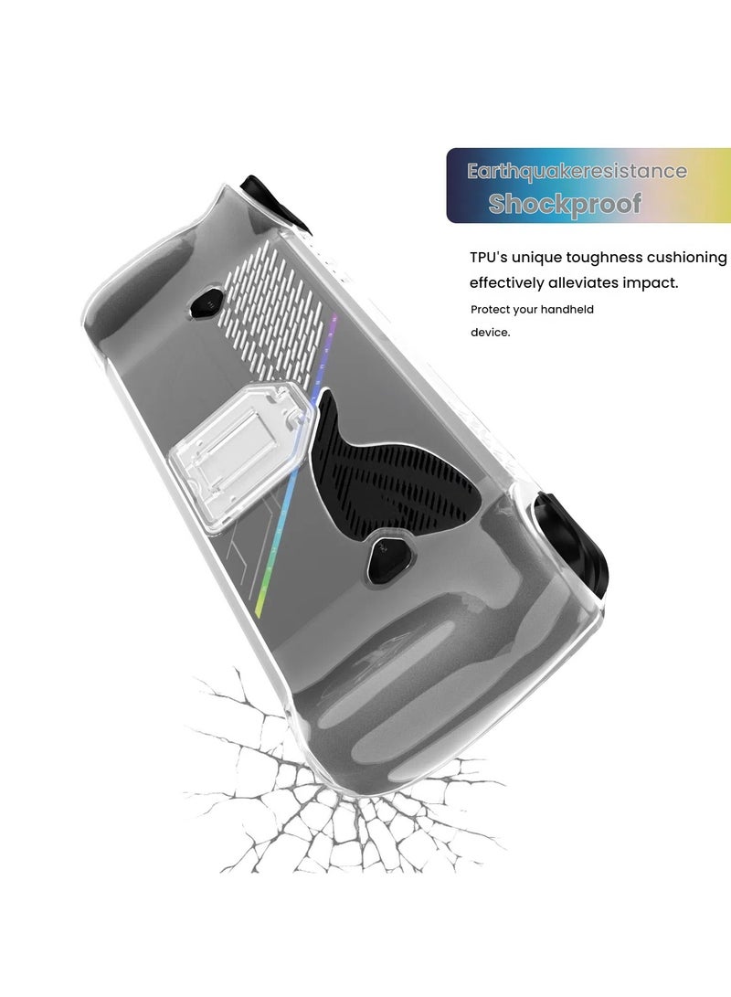 general ASUS ROG Ally X Handheld Exclusive Transparent TPU Protective Case with Holder for your gaming device - Image 5