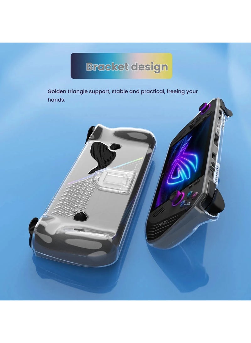 general ASUS ROG Ally X Handheld Exclusive Transparent TPU Protective Case with Holder for your gaming device - Image 2