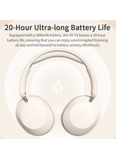 GNAFOTU Over The Head Headphones | 300mAh Wireless BT Headsets Over Ear - Multifunctional BT HiFi Stereo Headphone, Work Noise Cancelling Headphone for Long Playtime  - Image 3