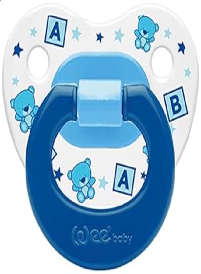 Wee baby Wee Baby Bear and Letters Printed Orthodontic Soother, Number 1 
