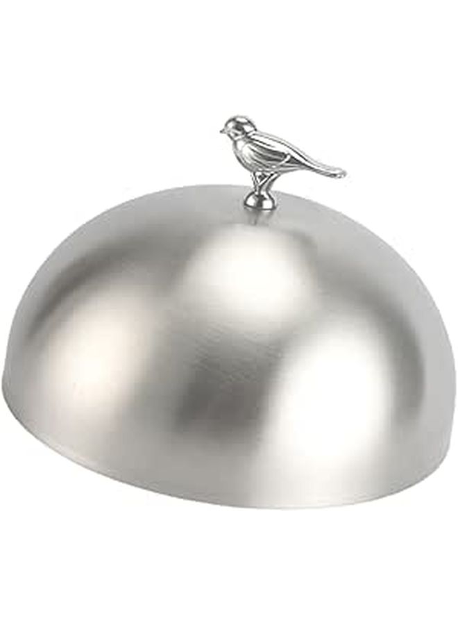 Round Stainless Steel Burger Cover Cheese Melter Dome Serving Plate Steaming Cover 24cm - Image 1
