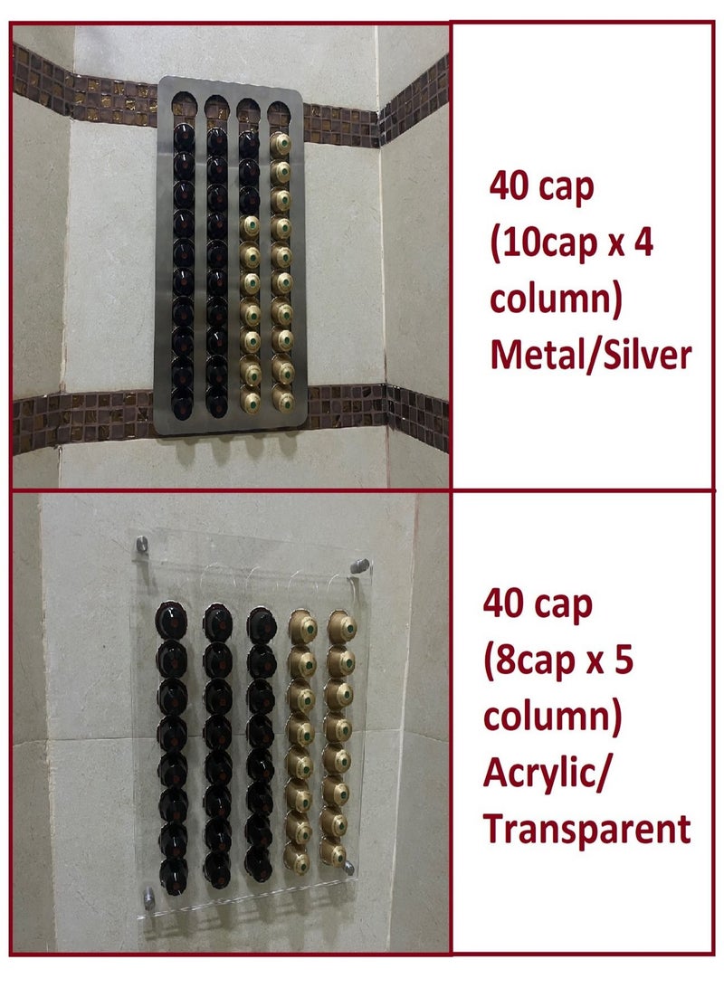 Wall Coffee Pod Holder Organizer for Nespresso Originalline Capsules options color size fixture method  - Image 3