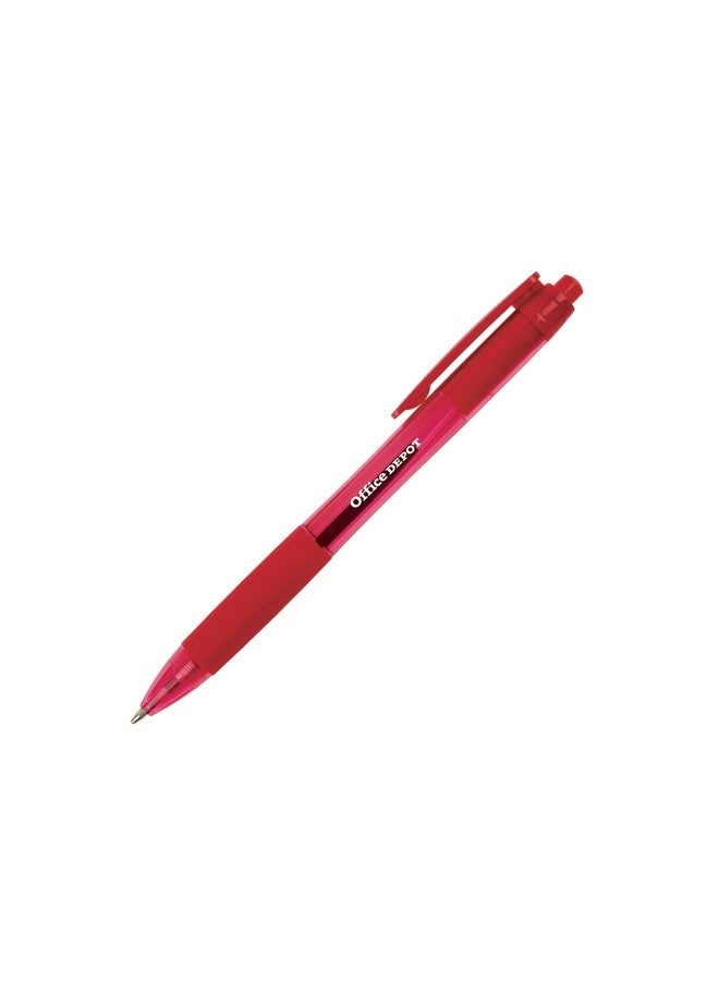 Office Depot ® Retractable Ballpoint Pens With Grips, Medium Point, 1.0 Mm, Black/Blue/Red Barrels, Black/Blue/Red Inks, Pack Of 50 - Image 5