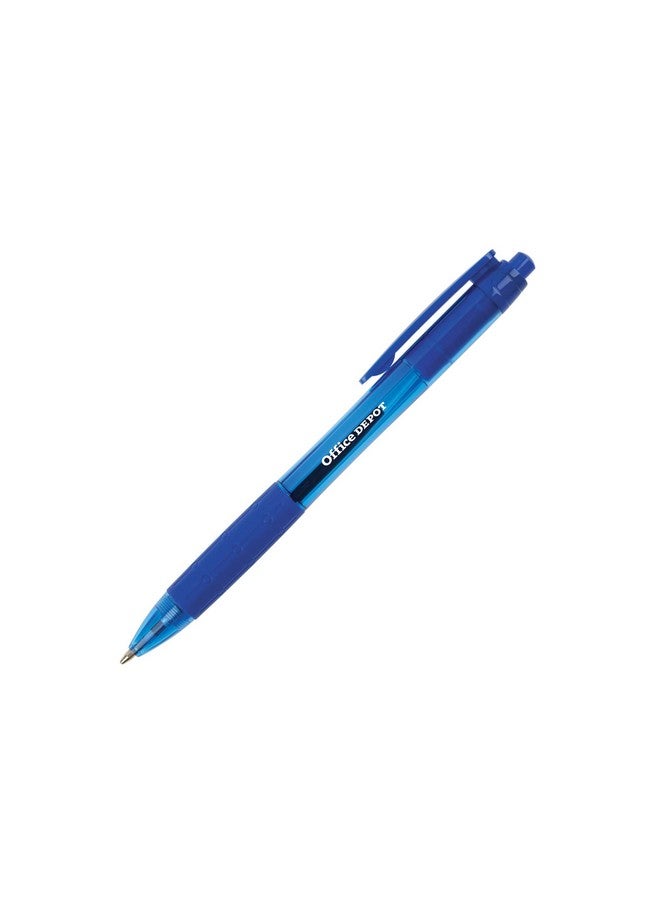 Office Depot ® Retractable Ballpoint Pens With Grips, Medium Point, 1.0 Mm, Black/Blue/Red Barrels, Black/Blue/Red Inks, Pack Of 50 - Image 4