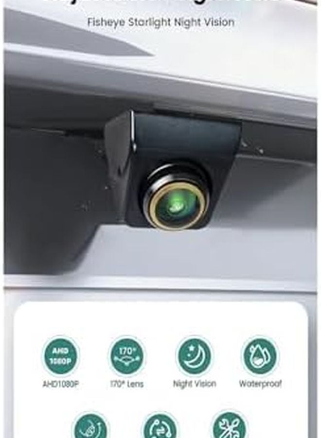 Silver 1080P Car Rear View Reversing Camera Kit with 170 Degree Wide Angle Night Vision - Image 4