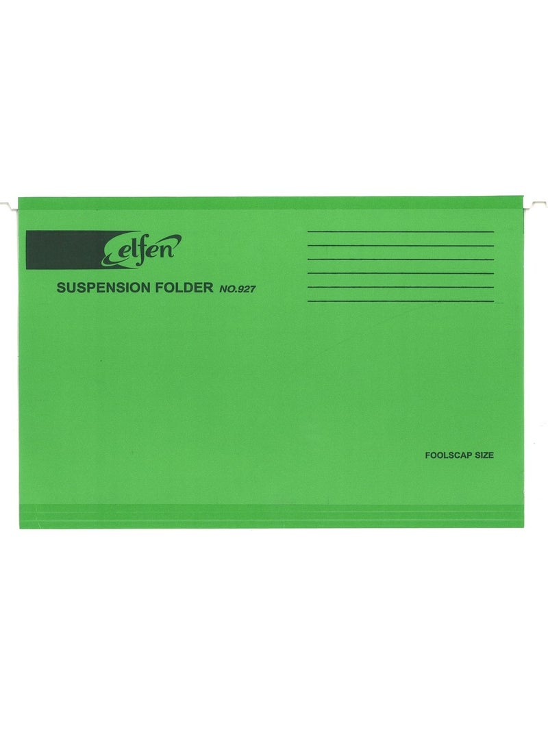 elfen 12 قطعة ملف معلق بحجم فولسكيب باللون الأخضر - Image 2