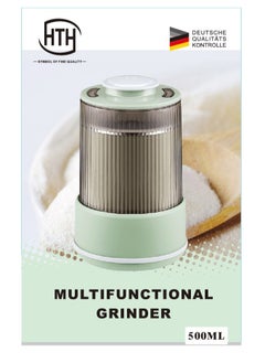 HTH 500ml Multifunction Electric Grinder Double Wall Protection Fine Grinding Machine 300W Power Motor Stainless Steel Double Blade Mixer Grinder Multipurpose Use Airtight Spice and Coffee Beans Grinder 13x13x21 cm  - Image 3