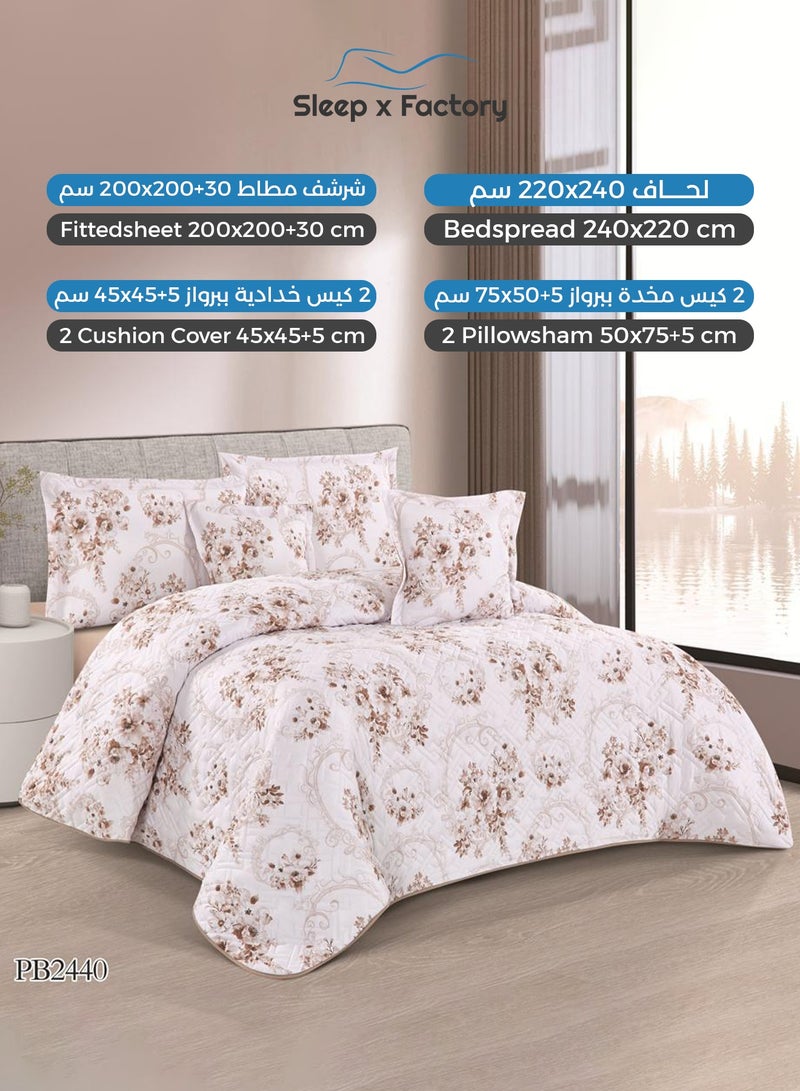 سليب × فاكتوري طقم لحاف مزدوج مضغوط 6 قطع – قماش مايكروفايبر ناعم – تصميم أنيق