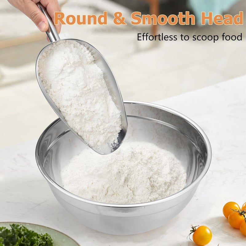 TeamFar Ice Scoop 24 oz, Stainless Steel Big Large Scoop, for Sweet Food Popcorn Flour, Healthy & Heavy Duty - Dishwasher Safe - Image 4