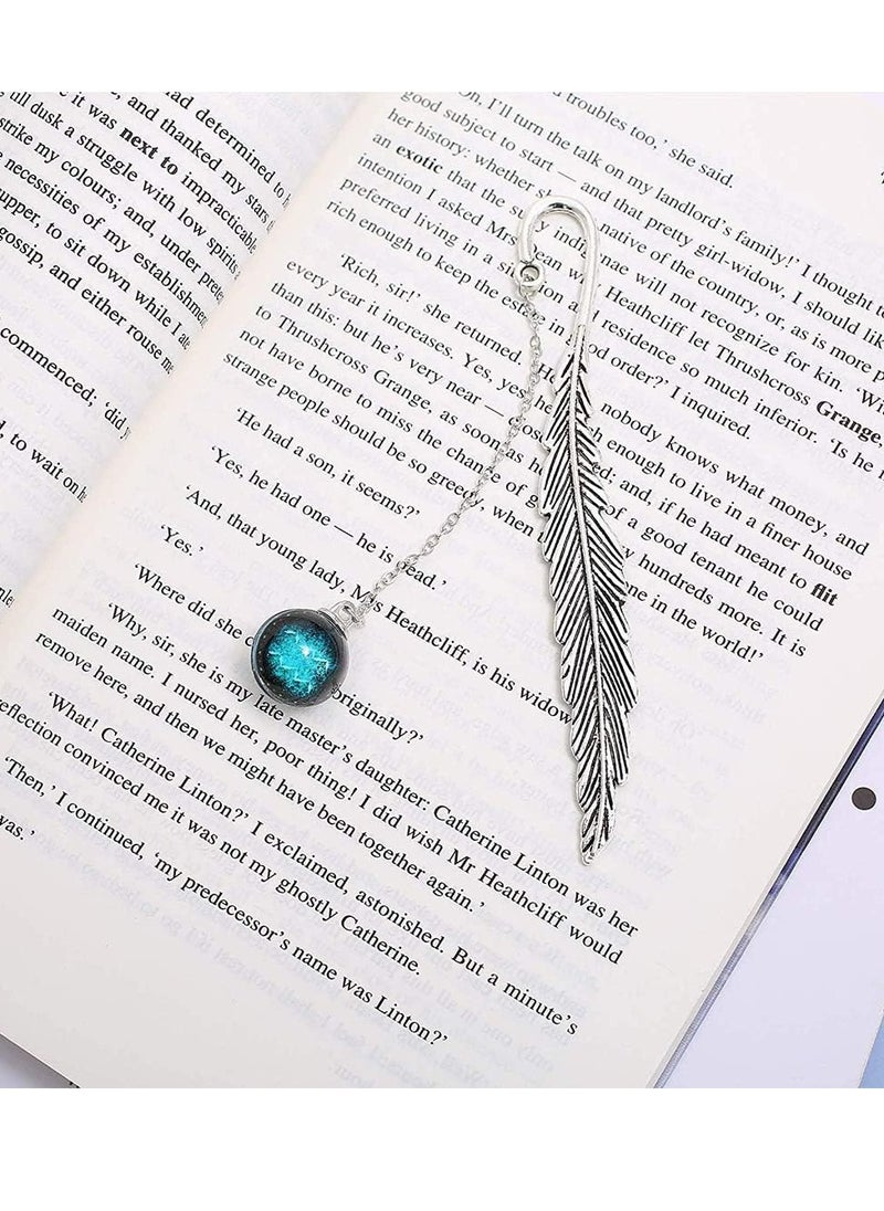 Bukela - Bookmarks, Metal Bookmark, Retro Feather-shaped Twelve Constellation Bookmarks Ideal Creative Gifts For Readers, Women, Friends, Teachers And Children, Book Decorations - Image 1