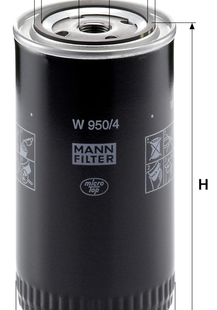 MANN FILTER Mann-Filter W 950/4 Spin-on Oil Filter - Image 3
