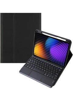Mi Pad 7 cover with keyboard Keyboard Case for Xiaomi Pad 7/7 Pro 11.2 inch Magnetic Detachable Trackpad Keyboard Adjustable Stand Lightweight and Portable PU Leather Protective Cover-Black