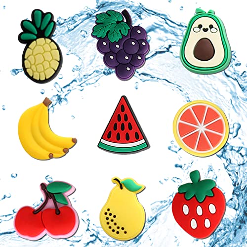mortd Fruits Shoe Decoration Charms, 30PCS Fruit Vegetables Theme Charms for Shoe Wristband, Cherry Pineapple Eggplant Pepper Shoe Charms for Party Favors Birthday Gifts - Image 5