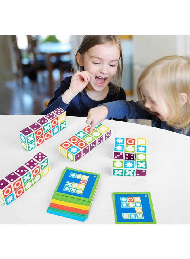 Crazy Matching Game Children's Building Blocks Puzzle Matching Logical Thinking Board Games Early Education Educational Toys-Color:Crazy Matching Game-Geometric - Image 3