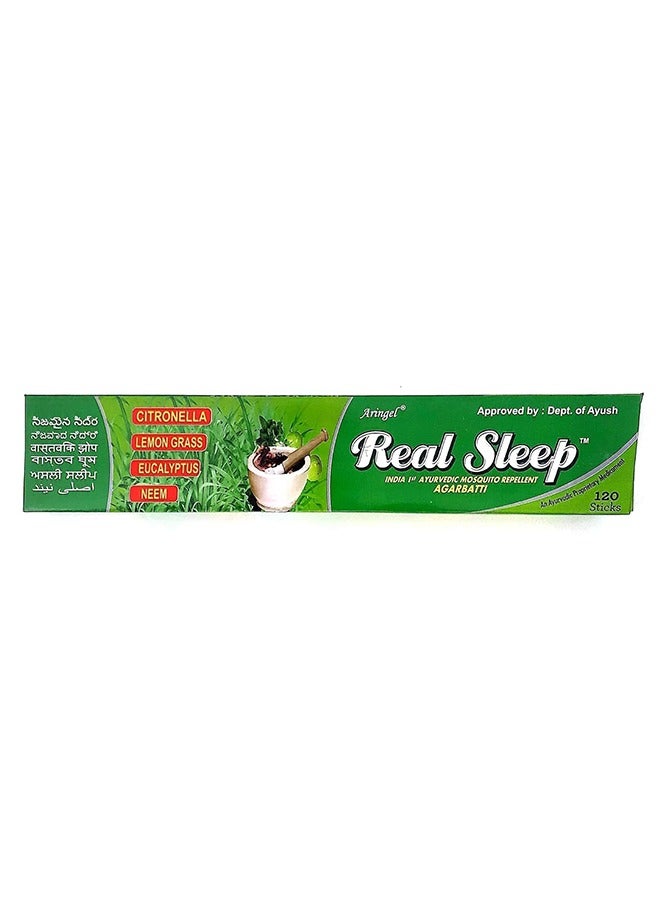 ARINGEL Real Sleep Citronella Mosquito Repellent Herbal Incense Sticks - 120 Sticks - Image 1