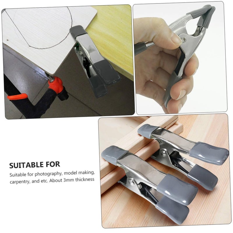 6 Pcs Heavy Duty Backdrop Stand Clips Sturdy Spring Clamps for Canvas Photography - Image 3