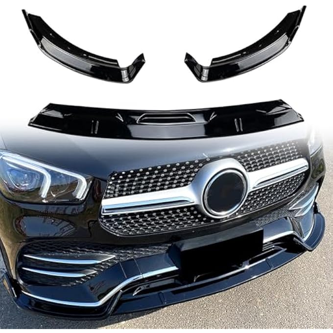 FINMOKAL Glossy Black Front Bumper Lip Spoiler Splitter Body Kit Compatible with Benz GLE Klasse W167 C167 GLE350 GLE450 GLE53 AMG 2020-2023 - Image 1