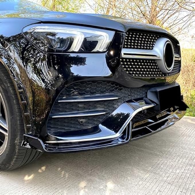 FINMOKAL Glossy Black Front Bumper Lip Spoiler Splitter Body Kit Compatible with Benz GLE Klasse W167 C167 GLE350 GLE450 GLE53 AMG 2020-2023 - Image 4