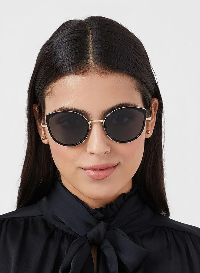 30Sundays 30Sundays ASPEN,Women Sunglasses, Cat Eye Sunglasses, UV Protection: UV400 (Black,Gray)