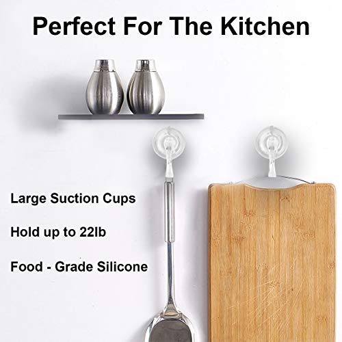 GameXcel 2PCS Wreath Hanger, Suction Cup Hooks with Key Lock, Heavy Duty Vacuum Wall Window Shower Suction Cup Hook and Wreath Hanger for Front Door, Wreath Holders, Plastic Hook Cup Holds up to 22 Lbs - Image 2