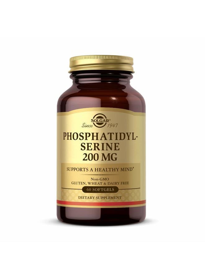 Pili Solgar Phosphatidyl-Serine 200 mg, 60 Softgels - Premium Brain Health Supplement, Supports a Healthy Mind & Cognitive Function - Gluten Free, Dairy Free - 60 Servings - Image 1
