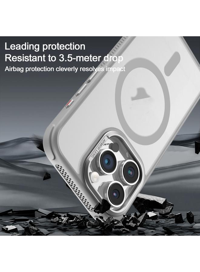 S-TOP Case For iPhone 13 Pro Hardware Side Cooling Skin Feel Frosted Metal Lens Frame MagSafe Phone Case - Image 4