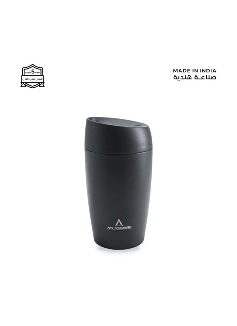 A cup (mug) suitable for all drinks, with a capacity of 300ml. It keeps cold for 12 hours and hot for 6 hours, Black